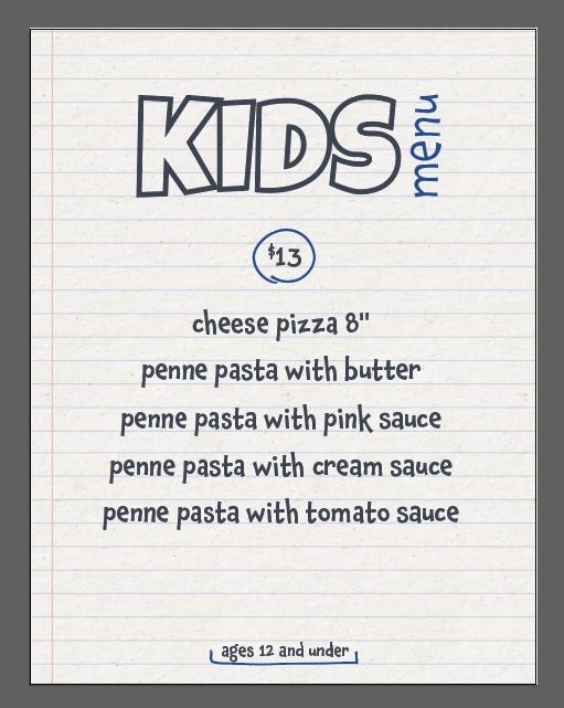 This image has an empty alt attribute; its file name is Kids-Menu.jpg